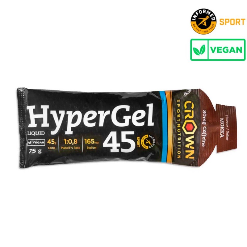 GEL CROWN HYPERGEL 45 MOKKA CAFEINA (1 UNIDAD) Crown Sport Nutrition